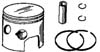 PISTON KIT<BR>SIZE 3.375 + 0.015<br />
ALL PISTONS COME WITH RINGS, PIN, AND RE<br />
...more->