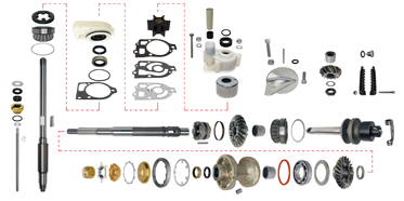 MERCRUISER ALPHA ONE GEAR HOUSING REBUILD KIT