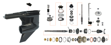 MERCRUISER ALPHA ONE GEN II LOWER GEAR HOUSING ASSEMBLY KIT