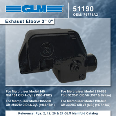 MERCRUISER EXHAUST ELBOW 3