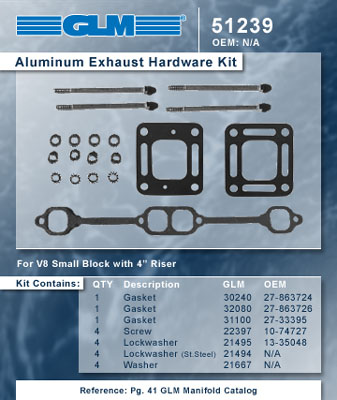 ALUMINUM EXHAUST HARDWARE KIT