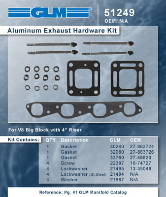 ALUMINUM EXHAUST HARDWARE KIT
