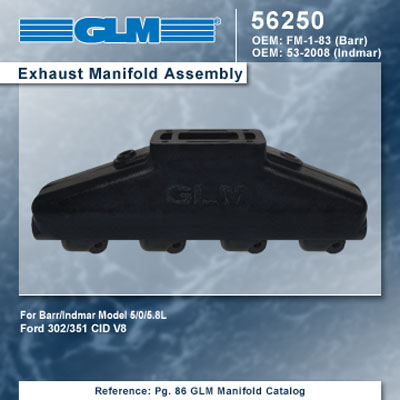 BARR INDAMAR MARINE POWER FORD V8 EXHAUST MANIFOLD