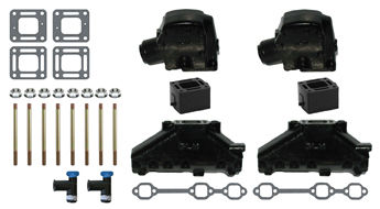 MERCRUISER COMPLETE EXHAUST MANIFOLD SET GM 4.3L V6 (CAST IRON)