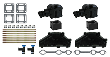 MERCRUISER COMPLETE EXHAUST MANIFOLD SET GM 4.3L V6 (CAST IRON)