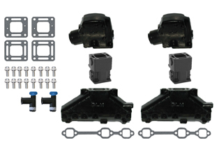 MERCRUISER COMPLETE EXHAUST MANIFOLD SET GM 4.3L V6 (CAST IRON)