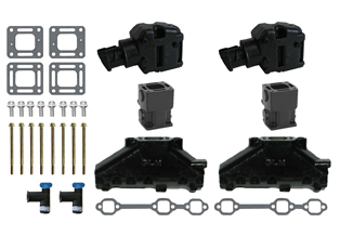 MERCRUISER COMPLETE EXHAUST MANIFOLD SET GM 4.3L V6 (CAST IRON)