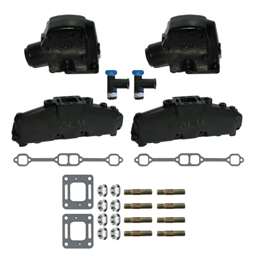 MERCRUISER COMPLETE EXHAUST MANIFOLD SET 5.0L & 5.7L (CAST IRON)