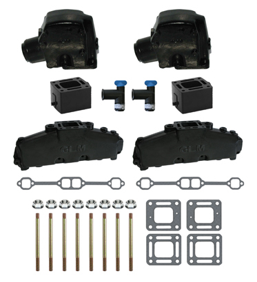 MERCRUISER COMPLETE EXHAUST MANIFOLD SET 5.0L & 5.7L (CAST IRON)