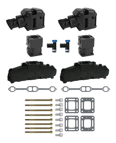 MERCRUISER COMPLETE EXHAUST MANIFOLD SET 5.0L & 5.7L (CAST IRON)